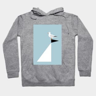 Seagull on Blue Hoodie